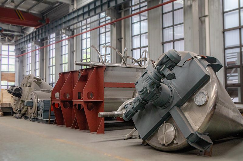 Misturador cônico em andamento