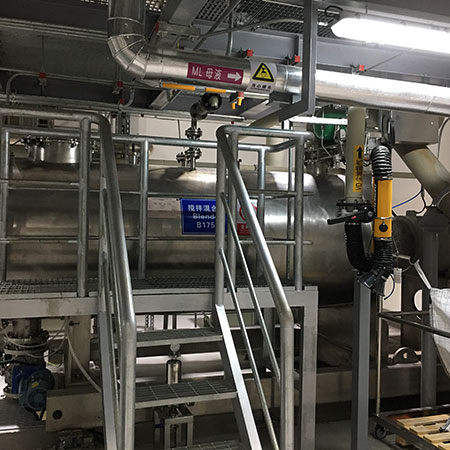 Misturadores contínuos horizontais de fita para a Merck (Nantong) 